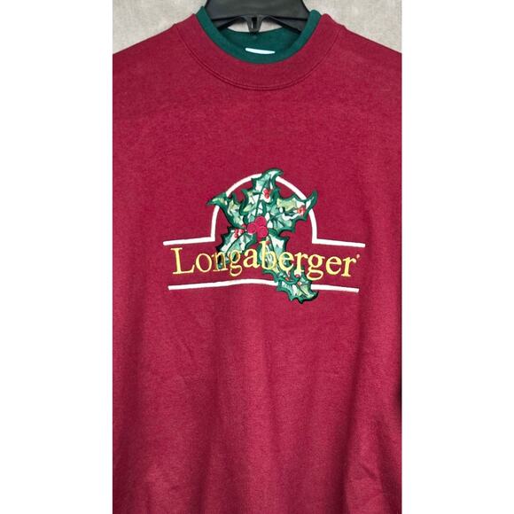 Longaberger Basket Holly Sweatshirt ~ Homestead XL Top Christmas Holiday - Picture 1 of 3